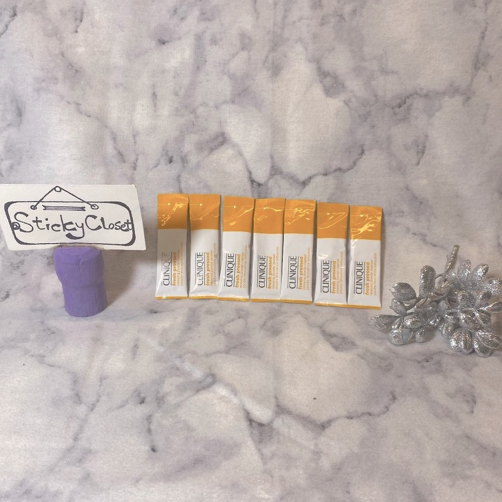 CLINIQUE Skincare Fresh Pressed Renewing Powder Cleanser Set-Single-Dose-7pc-NEW